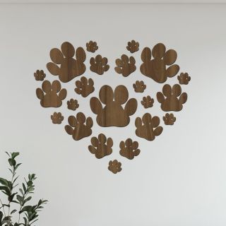 ✨ Dřevěné srdce Pacičková láska ✨ Milujete pejsky a chcete mít jejich stopu stále u sebe? 🐾 Tato originální dekorace ve...